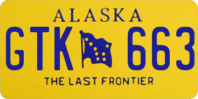 AK license plate GTK663