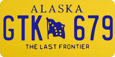 AK license plate GTK679