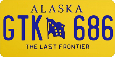 AK license plate GTK686