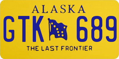 AK license plate GTK689