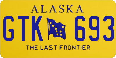 AK license plate GTK693