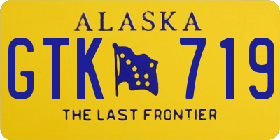 AK license plate GTK719
