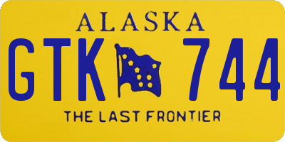 AK license plate GTK744