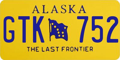 AK license plate GTK752