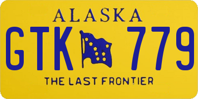 AK license plate GTK779