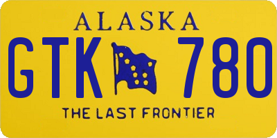 AK license plate GTK780