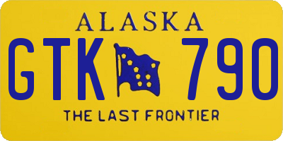 AK license plate GTK790