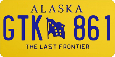 AK license plate GTK861