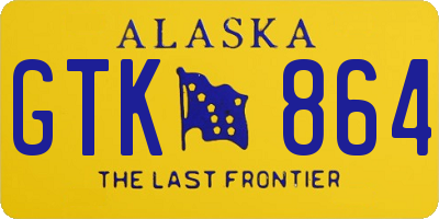 AK license plate GTK864