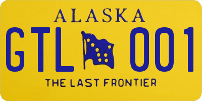 AK license plate GTL001