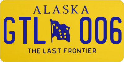 AK license plate GTL006