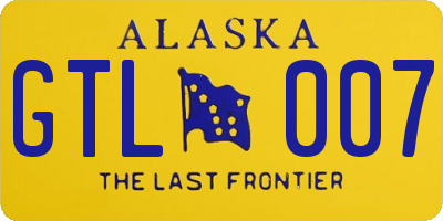 AK license plate GTL007