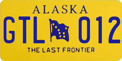 AK license plate GTL012