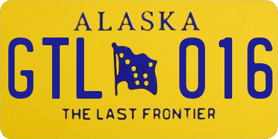AK license plate GTL016