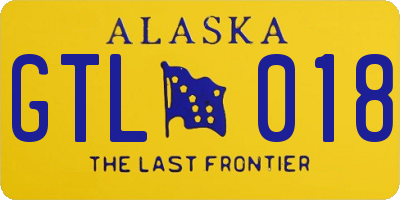 AK license plate GTL018