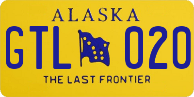 AK license plate GTL020