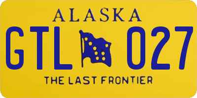 AK license plate GTL027