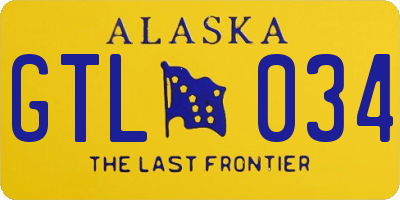 AK license plate GTL034