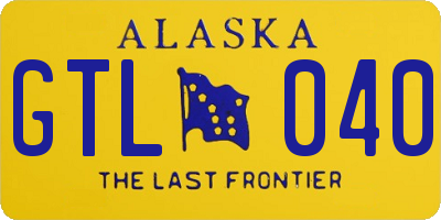 AK license plate GTL040