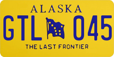 AK license plate GTL045