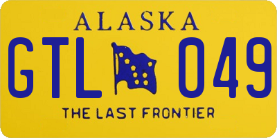 AK license plate GTL049
