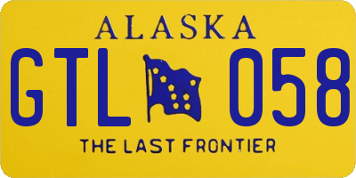 AK license plate GTL058