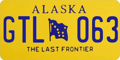 AK license plate GTL063