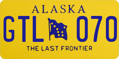 AK license plate GTL070