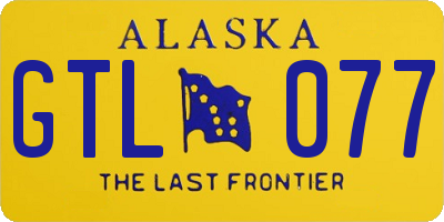 AK license plate GTL077