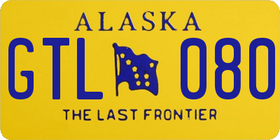AK license plate GTL080