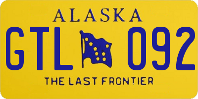 AK license plate GTL092