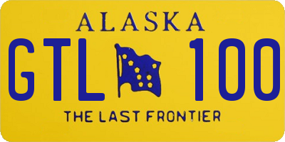 AK license plate GTL100