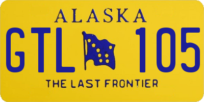 AK license plate GTL105