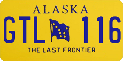 AK license plate GTL116