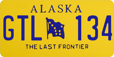 AK license plate GTL134
