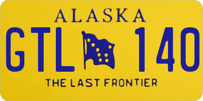 AK license plate GTL140