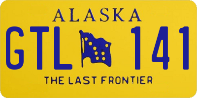 AK license plate GTL141