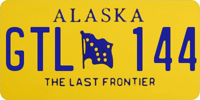 AK license plate GTL144