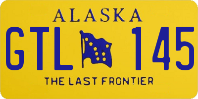 AK license plate GTL145