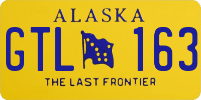 AK license plate GTL163