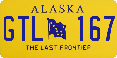 AK license plate GTL167