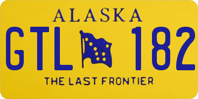 AK license plate GTL182