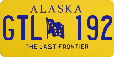 AK license plate GTL192