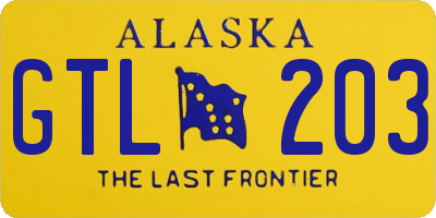 AK license plate GTL203