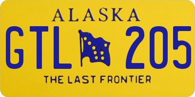AK license plate GTL205