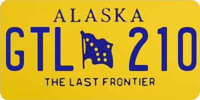 AK license plate GTL210