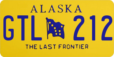 AK license plate GTL212