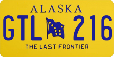 AK license plate GTL216