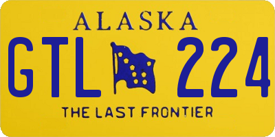AK license plate GTL224