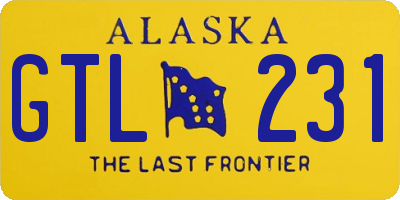 AK license plate GTL231